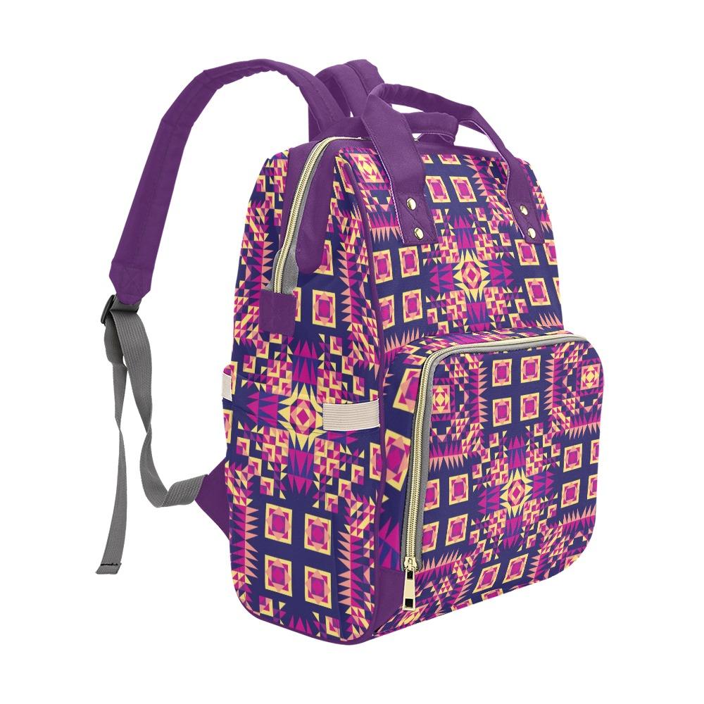 Kaleidoscope Bleu Multi-Function Diaper Backpack/Diaper Bag (Model 1688) bag e-joyer