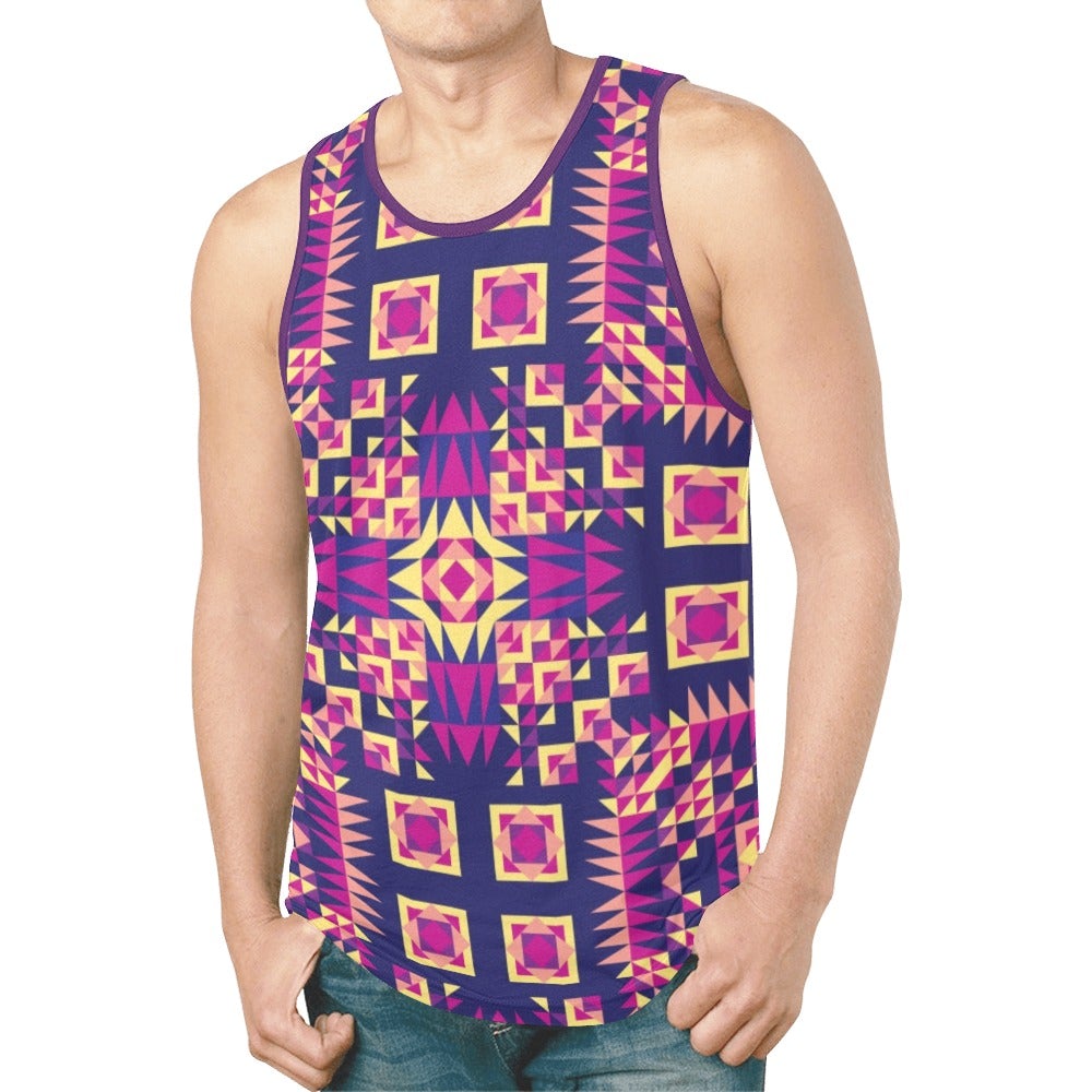 Kaleidoscope Bleu New All Over Print Tank Top for Men (Model T46) New All Over Print Tank Top for Men (T46) e-joyer