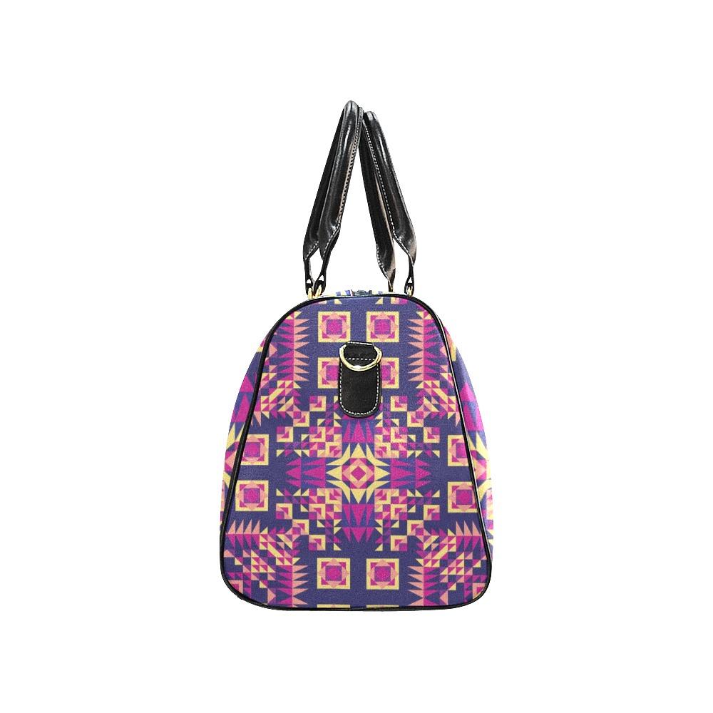 Kaleidoscope Bleu New Waterproof Travel Bag/Small (Model 1639) bag e-joyer