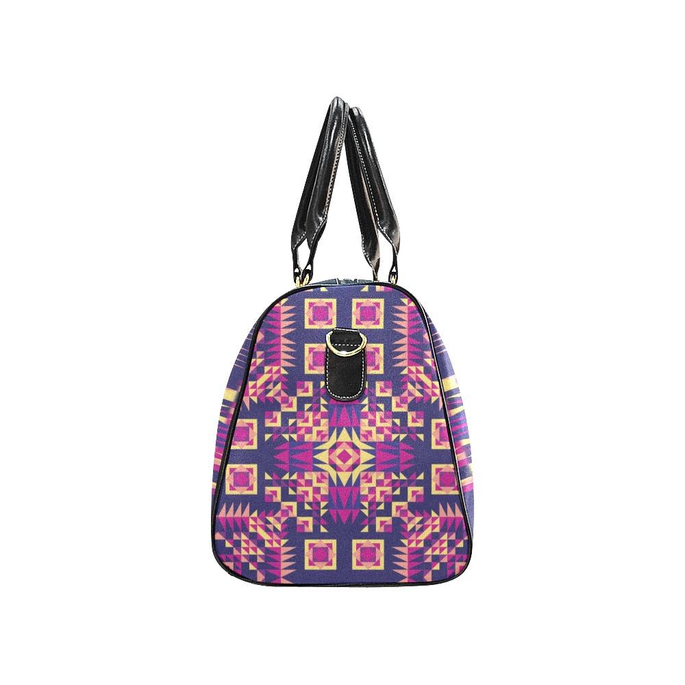 Kaleidoscope Bleu New Waterproof Travel Bag/Small (Model 1639) bag e-joyer