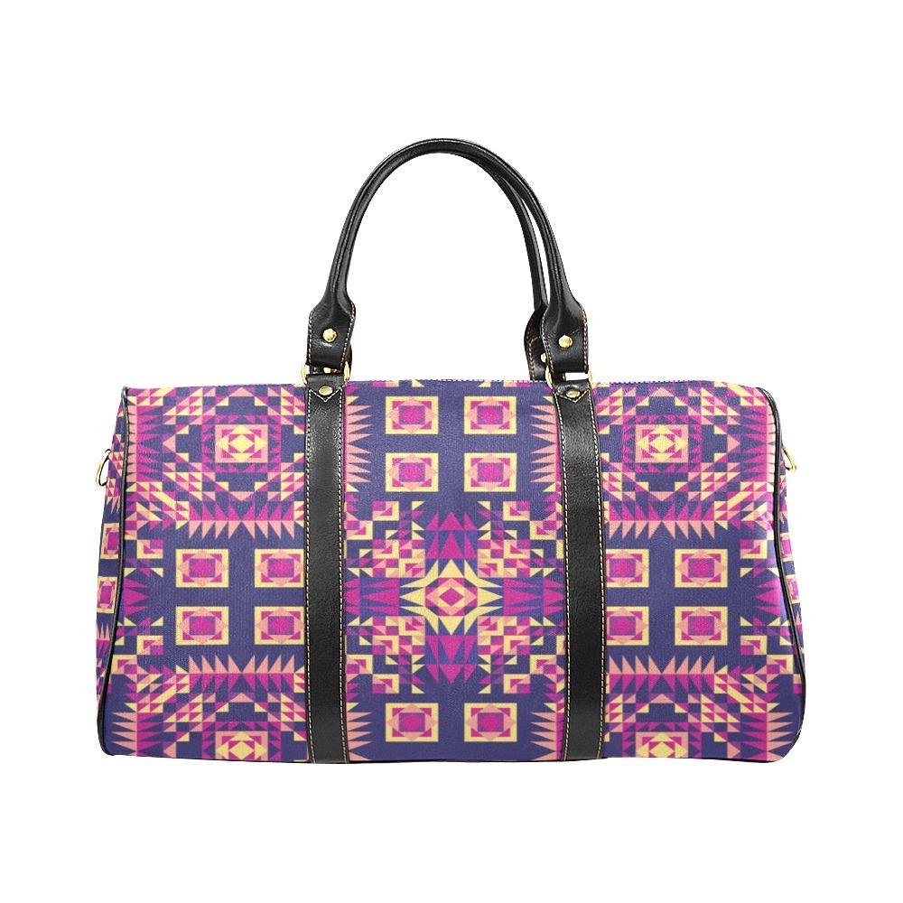 Kaleidoscope Bleu New Waterproof Travel Bag/Small (Model 1639) bag e-joyer
