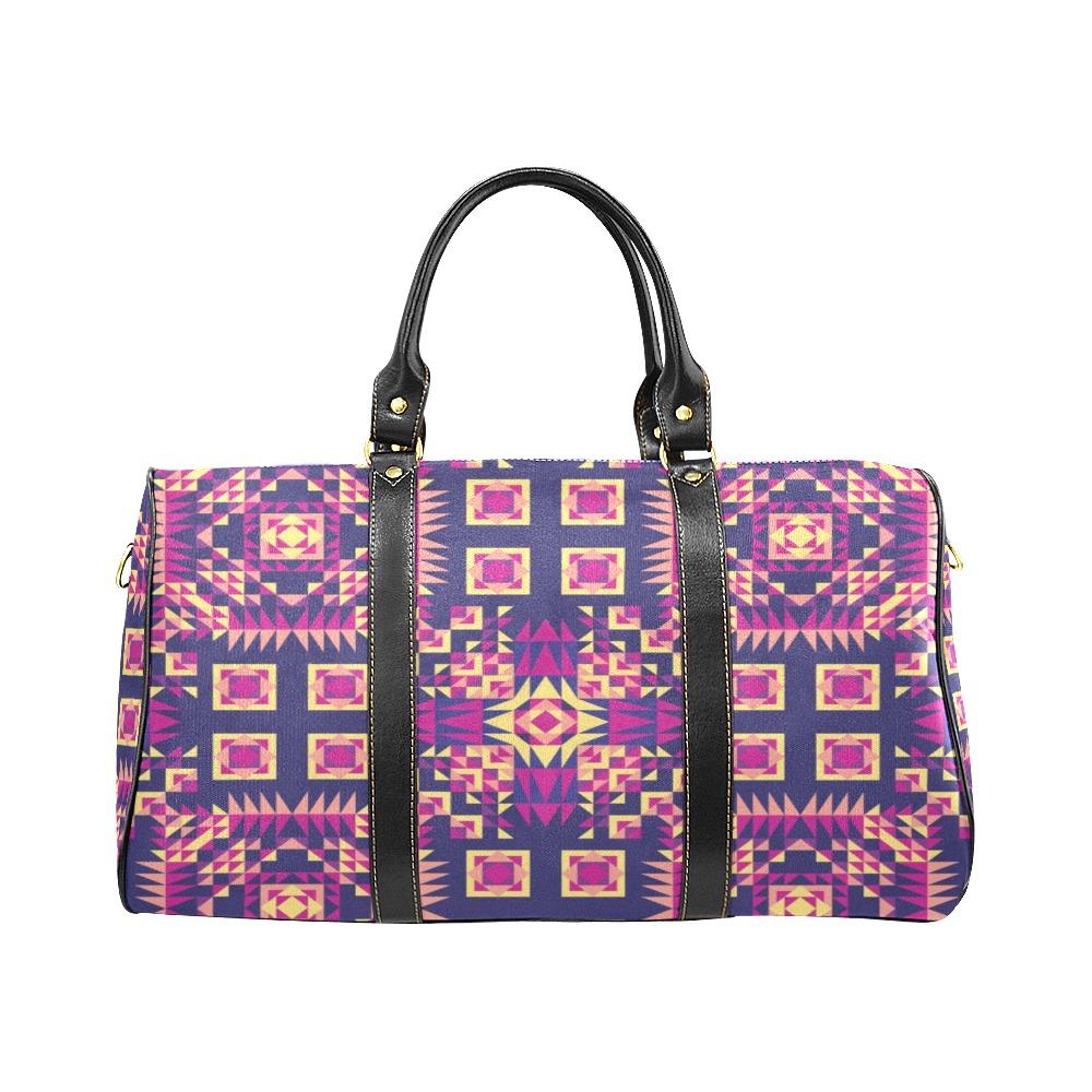Kaleidoscope Bleu New Waterproof Travel Bag/Small (Model 1639) bag e-joyer