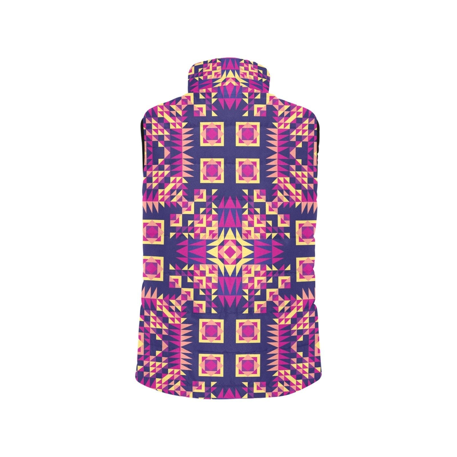 Kaleidoscope Bleu Women's Padded Vest Jacket (Model H44) Women's Padded Vest Jacket (H44) e-joyer