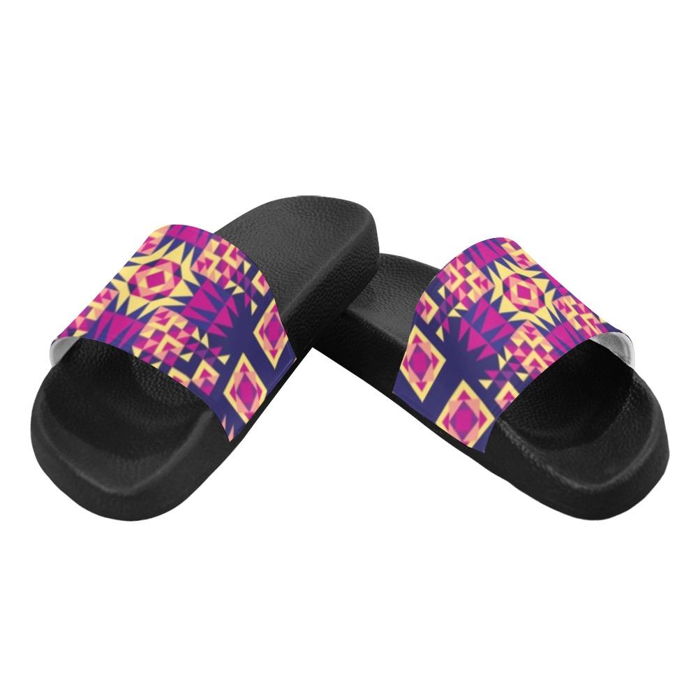 Kaleidoscope Bleu Women's Slide Sandals (Model 057) Women's Slide Sandals (057) e-joyer