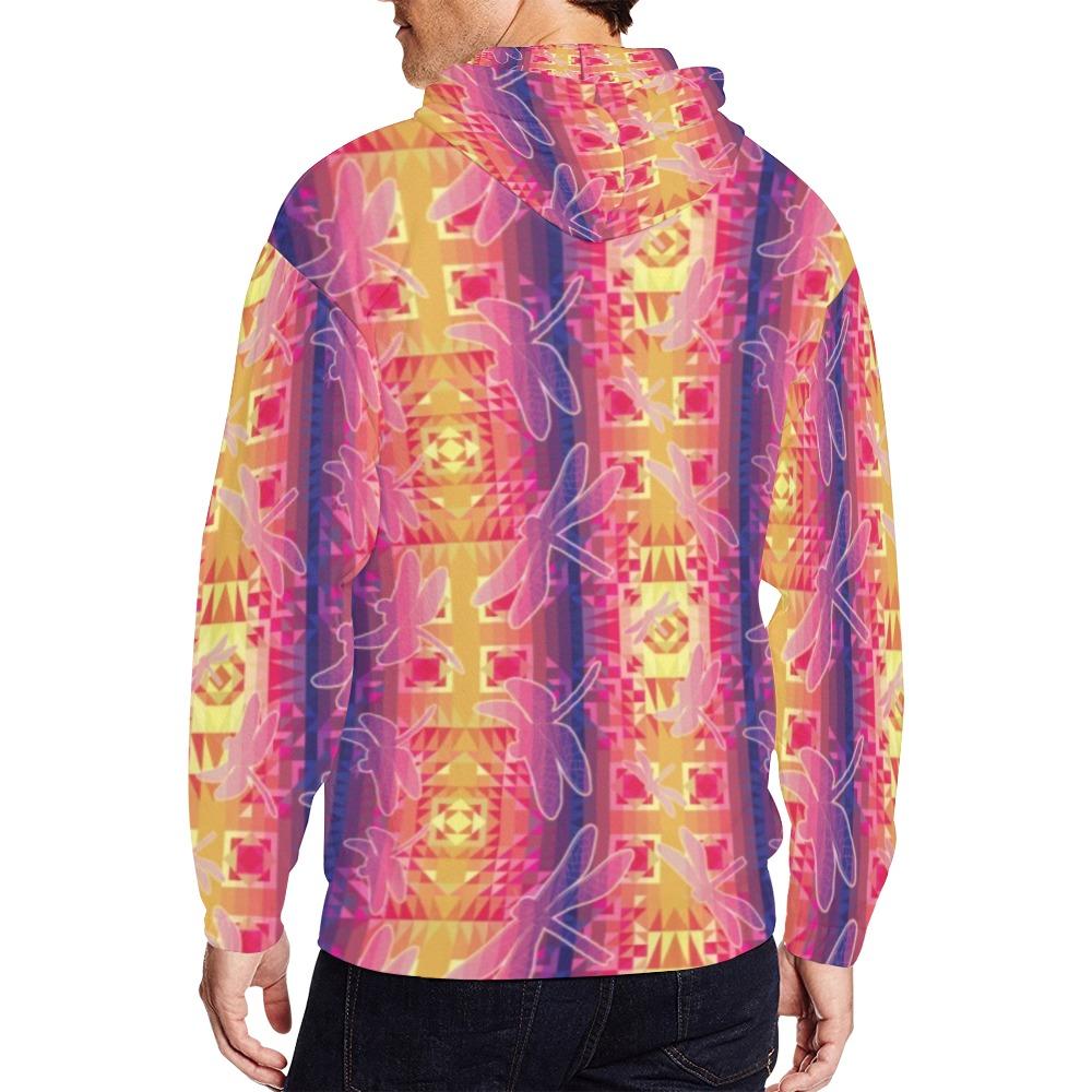 Kaleidoscope Dragonfly All Over Print Full Zip Hoodie for Men (Model H14) All Over Print Full Zip Hoodie for Men (H14) e-joyer