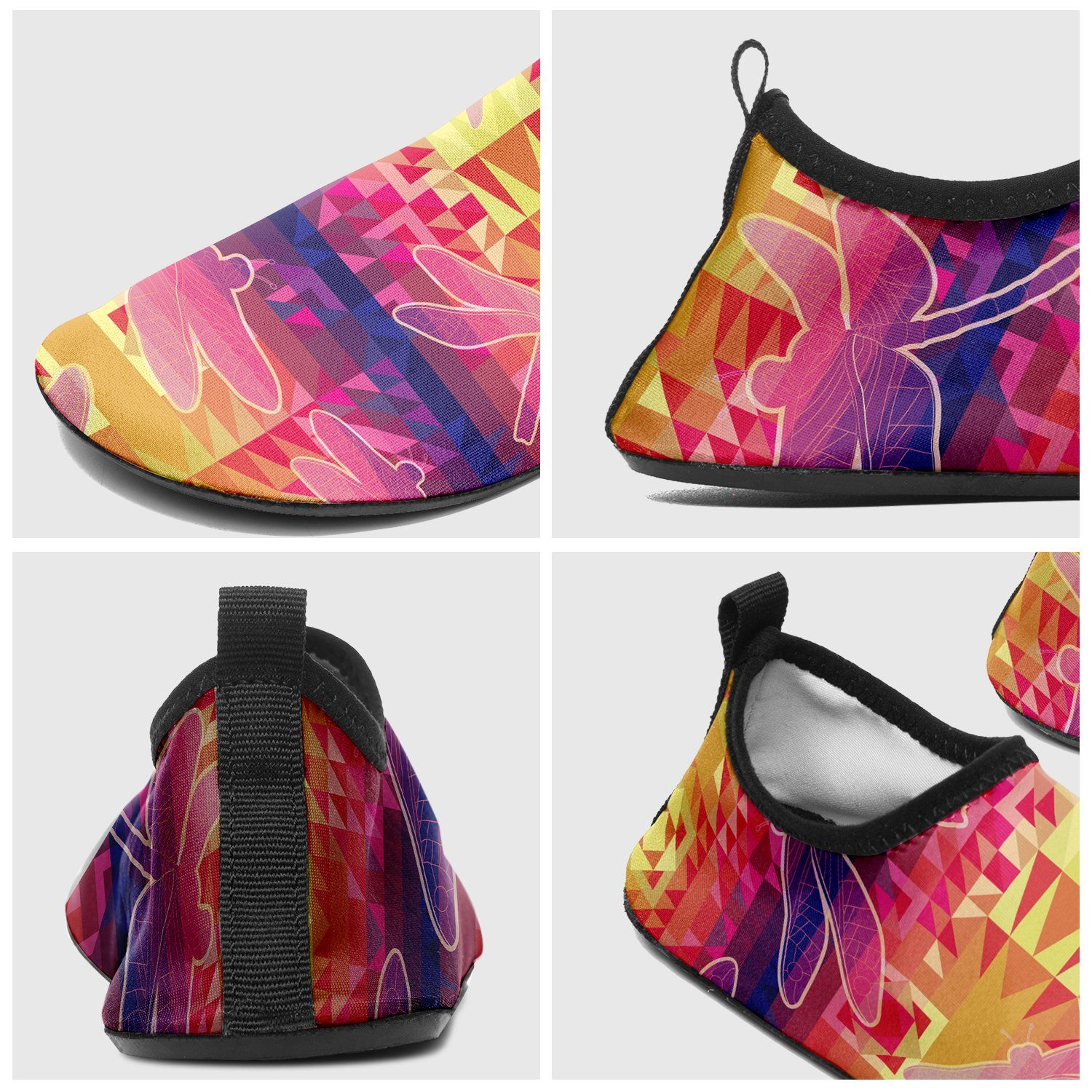 Kaleidoscope Dragonfly Kid's Slip On Shoes Herman