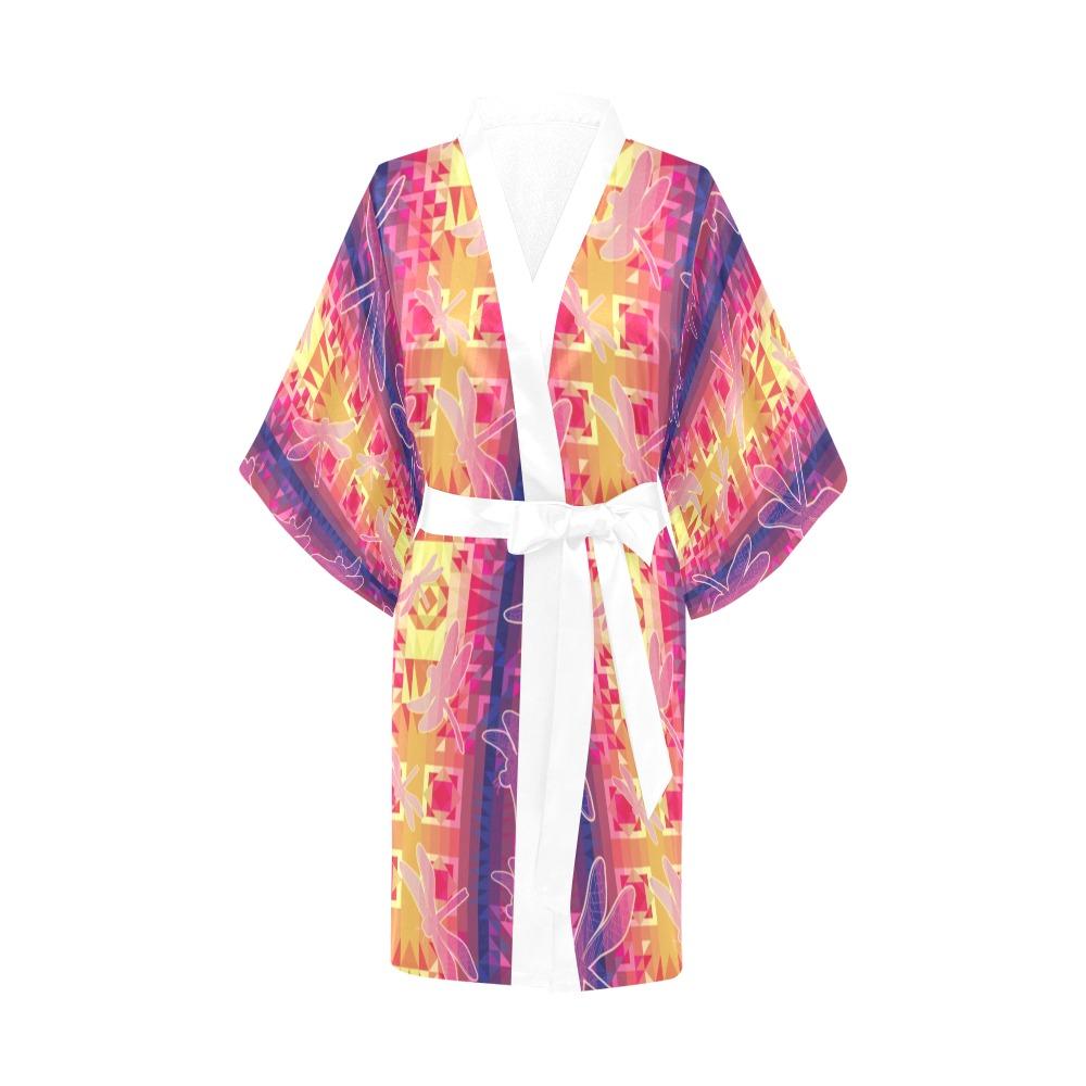 Kaleidoscope Dragonfly Kimono Robe Artsadd