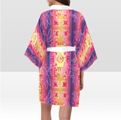 Kaleidoscope Dragonfly Kimono Robe Artsadd