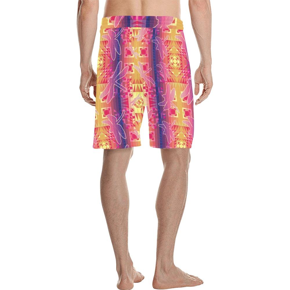Kaleidoscope Dragonfly Men's All Over Print Casual Shorts (Model L23) Men's Casual Shorts (L23) e-joyer