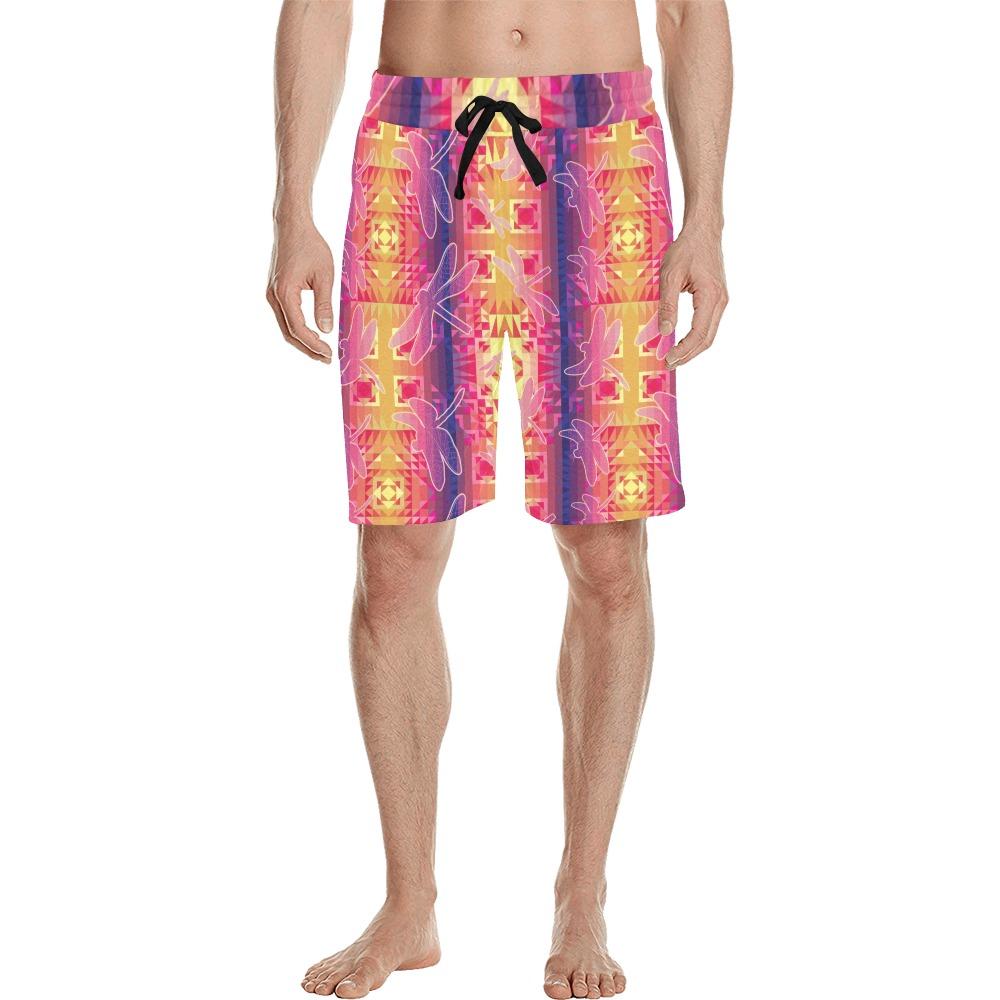 Kaleidoscope Dragonfly Men's All Over Print Casual Shorts (Model L23) Men's Casual Shorts (L23) e-joyer
