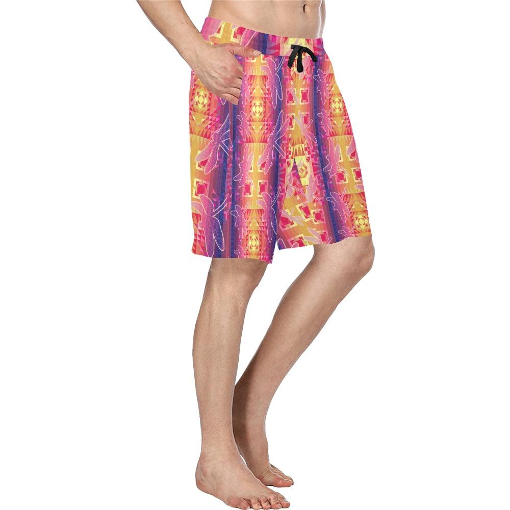 Kaleidoscope Dragonfly Men's All Over Print Casual Shorts (Model L23) Men's Casual Shorts (L23) e-joyer