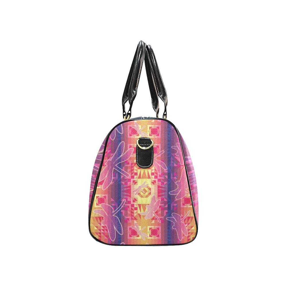 Kaleidoscope Dragonfly New Waterproof Travel Bag/Small (Model 1639) bag e-joyer