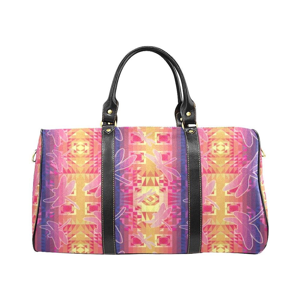 Kaleidoscope Dragonfly New Waterproof Travel Bag/Small (Model 1639) bag e-joyer