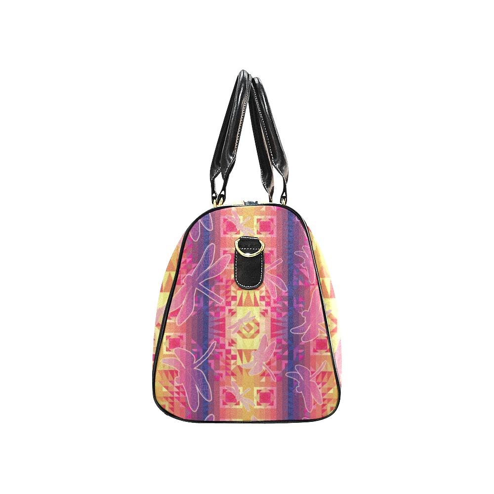Kaleidoscope Dragonfly New Waterproof Travel Bag/Small (Model 1639) bag e-joyer