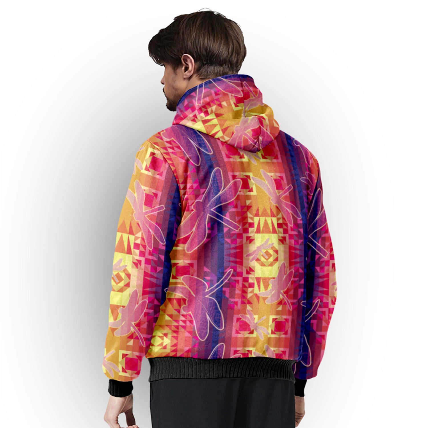 Kaleidoscope Dragonfly Sherpa Hoodie hoodie Herman
