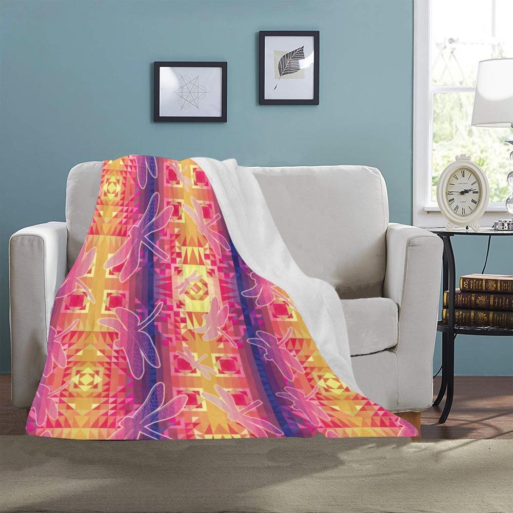 Kaleidoscope Dragonfly Ultra-Soft Micro Fleece Blanket 40"x50" Ultra-Soft Blanket 40''x50'' e-joyer