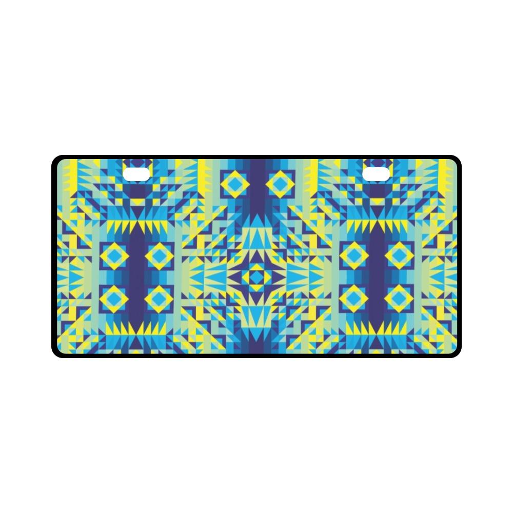 Kaleidoscope Jaune Bleu License Plate License Plate e-joyer