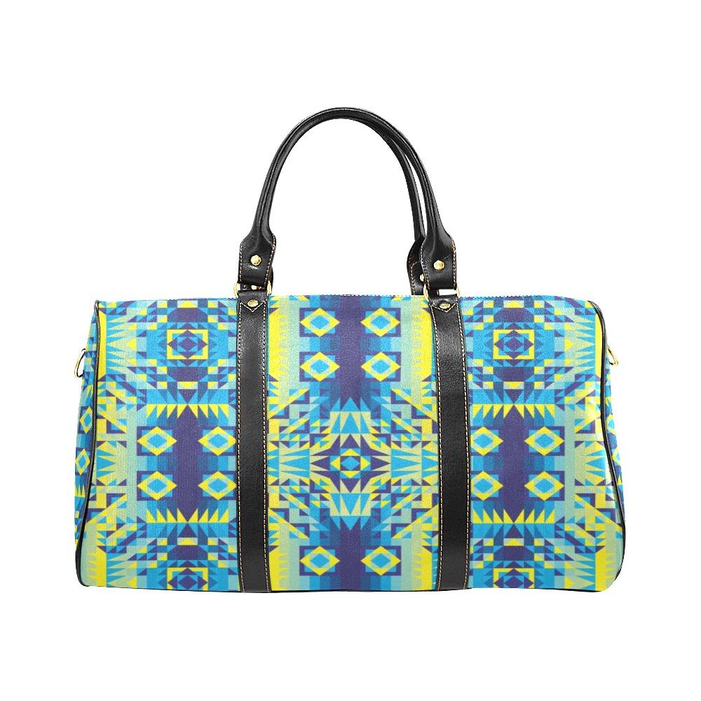 Kaleidoscope Jaune Bleu New Waterproof Travel Bag/Small (Model 1639) bag e-joyer