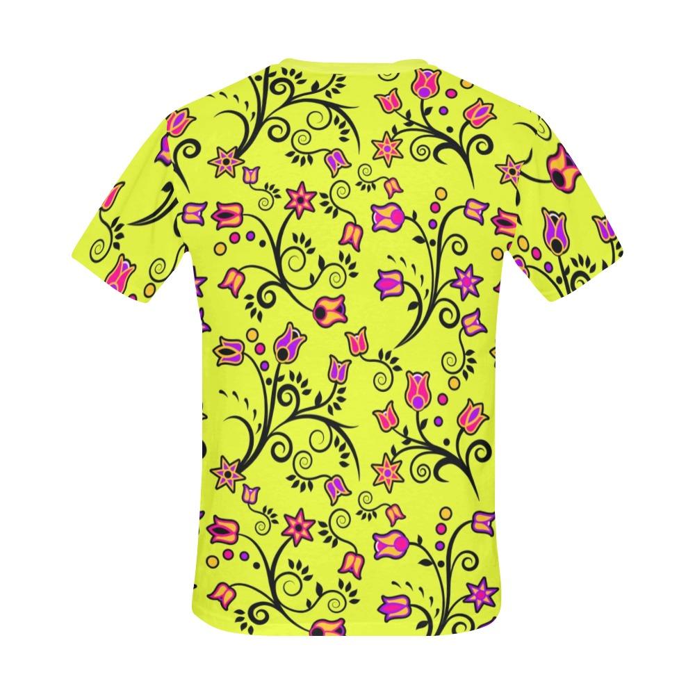 Key Lime Star All Over Print T-Shirt for Men (USA Size) (Model T40) All Over Print T-Shirt for Men (T40) e-joyer