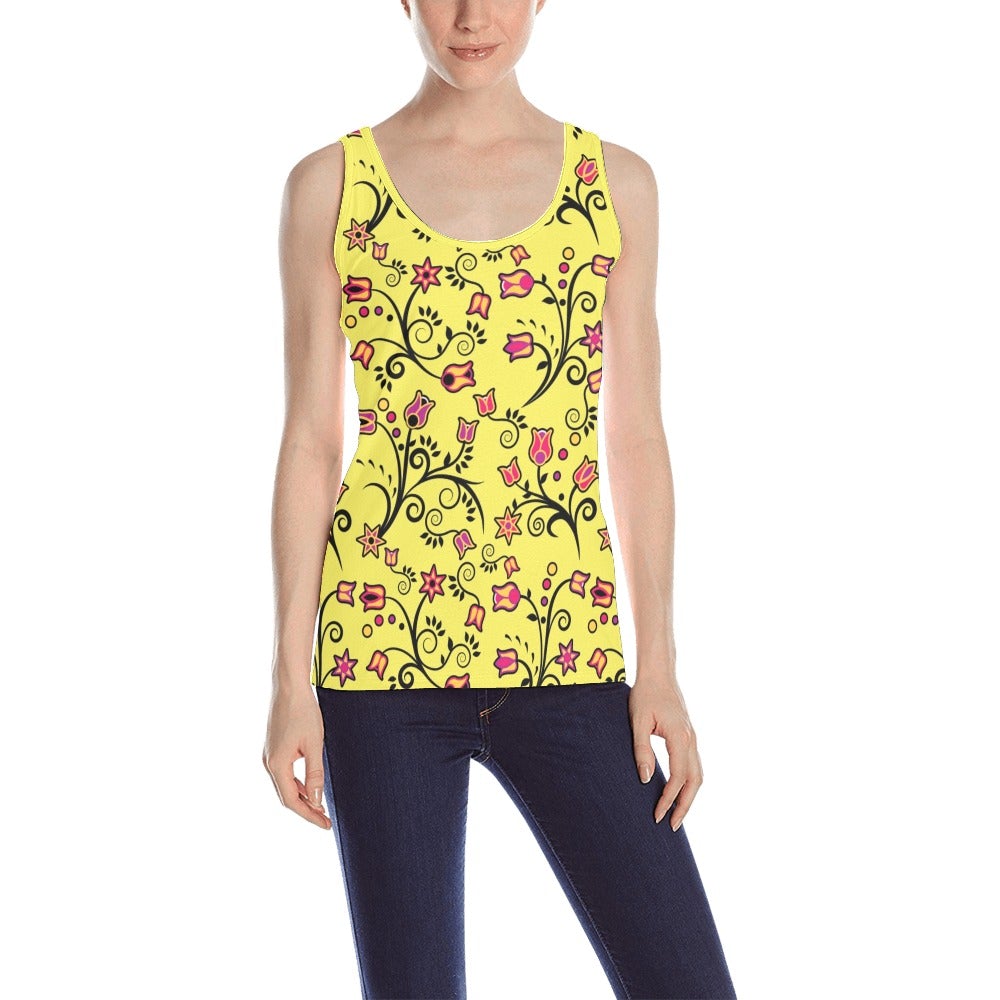 Key Lime Star All Over Print Tank Top for Women (Model T43) All Over Print Tank Top for Women (T43) e-joyer