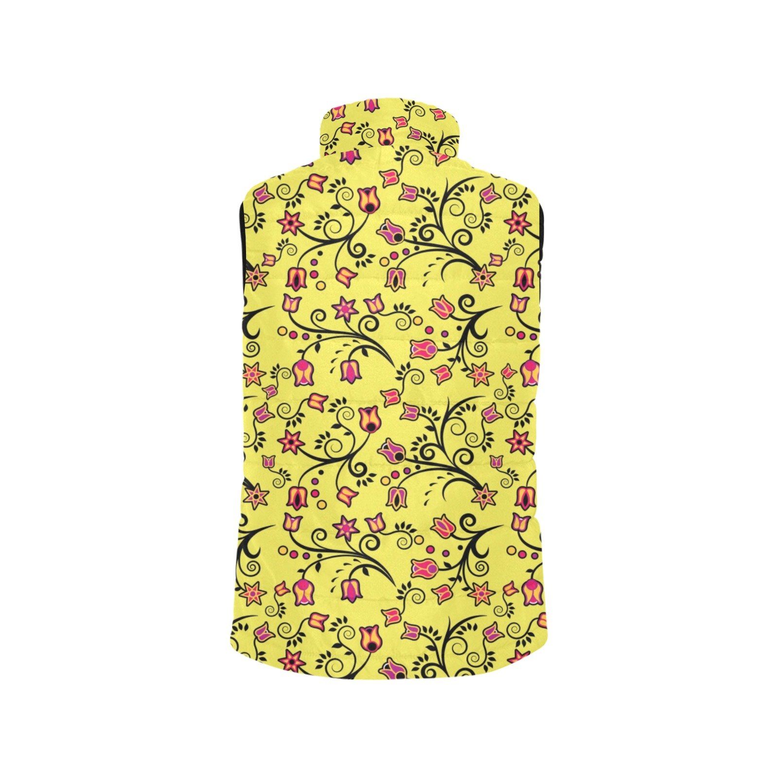 Key Lime Star Men's Padded Vest Jacket (Model H44) Men's Padded Vest Jacket (H44) e-joyer