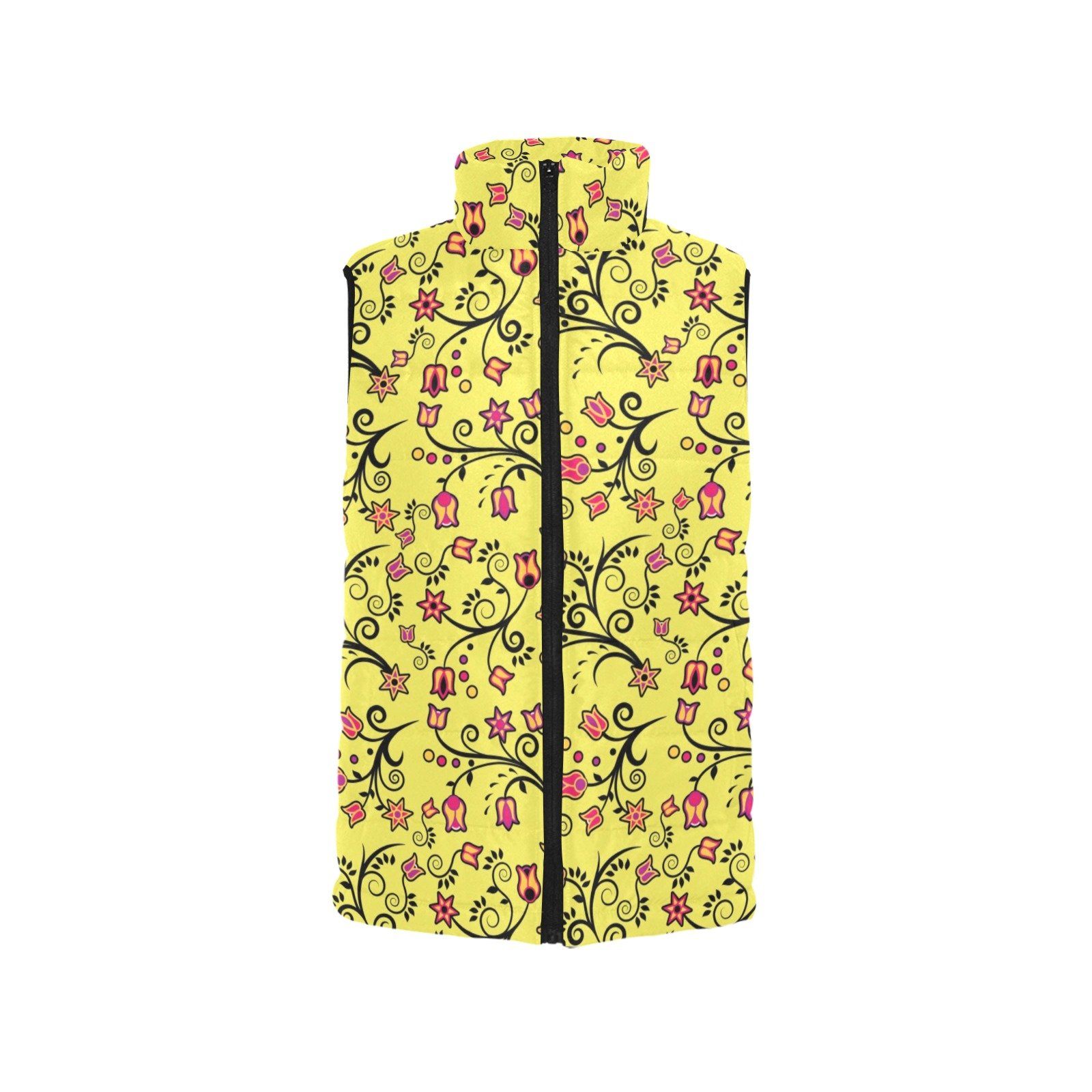 Key Lime Star Men's Padded Vest Jacket (Model H44) Men's Padded Vest Jacket (H44) e-joyer