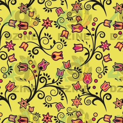 Key Lime Star Satin Fabric 49DzineStore