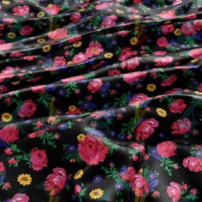 Kokum Ceremony - Black Satin Fabric 49DzineStore