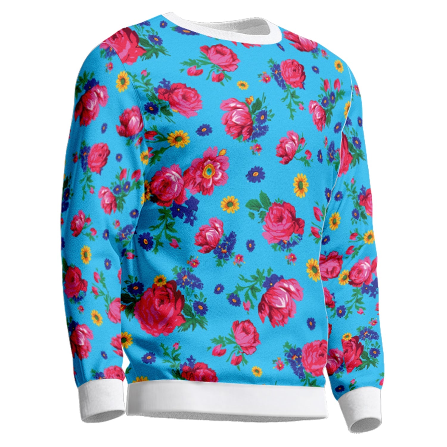 Kokum Ceremony Turquoise Unisex Crewneck Long Sleeve Top Herman