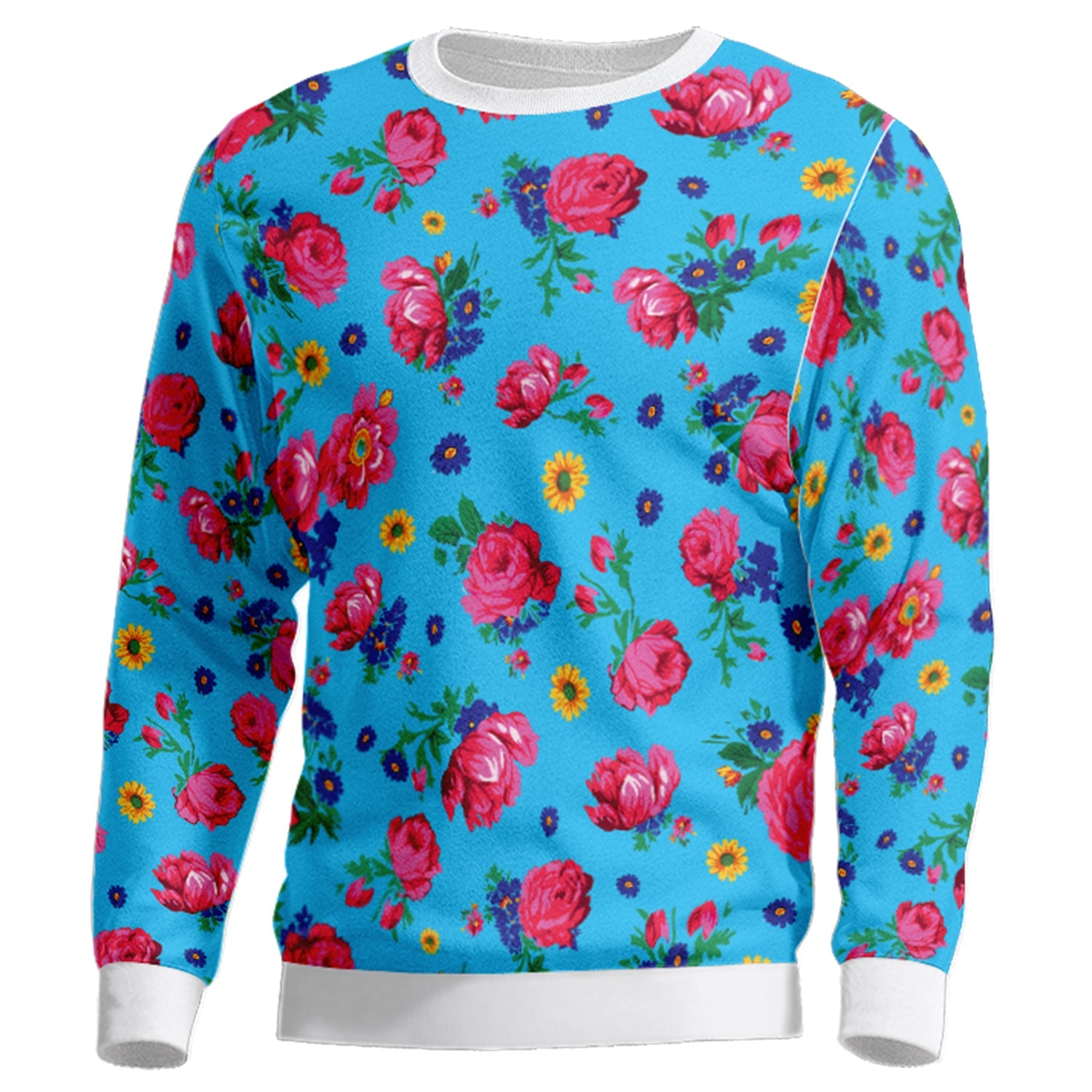 Kokum Ceremony Turquoise Unisex Crewneck Long Sleeve Top Herman