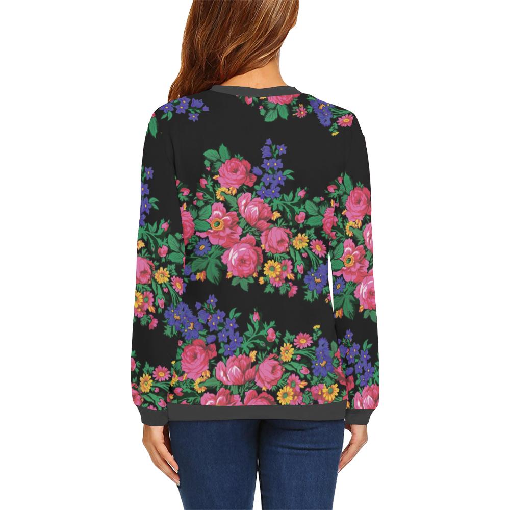 Kokum's Revenge-Black All Over Print Crewneck Sweatshirt for Women (Model H18) Crewneck Sweatshirt for Women (H18) e-joyer