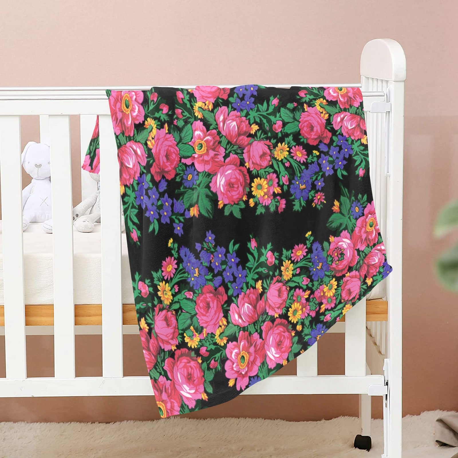 Kokum's Revenge Black Baby Blanket 30"x40" Baby Blanket 30"x40" e-joyer