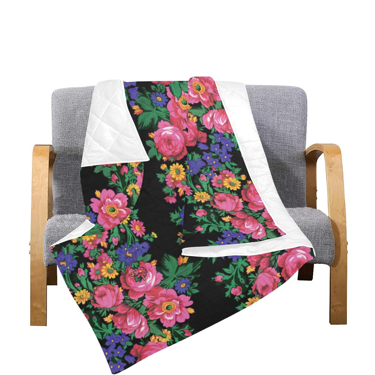 Kokum's Revenge-Black Quilt 70"x80" blanket e-joyer