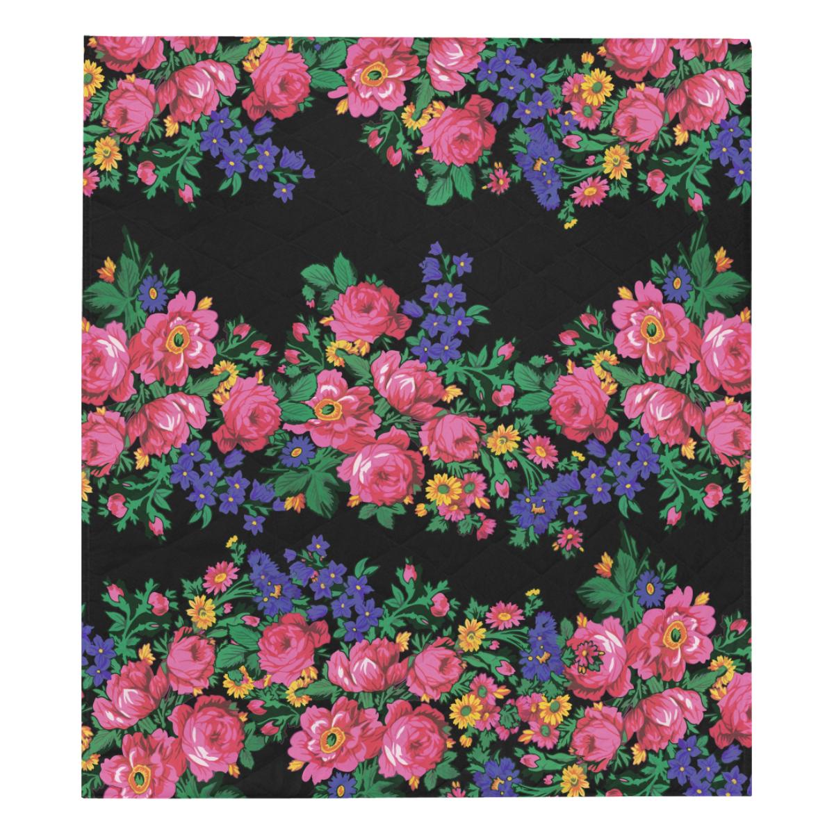 Kokum's Revenge-Black Quilt 70"x80" blanket e-joyer