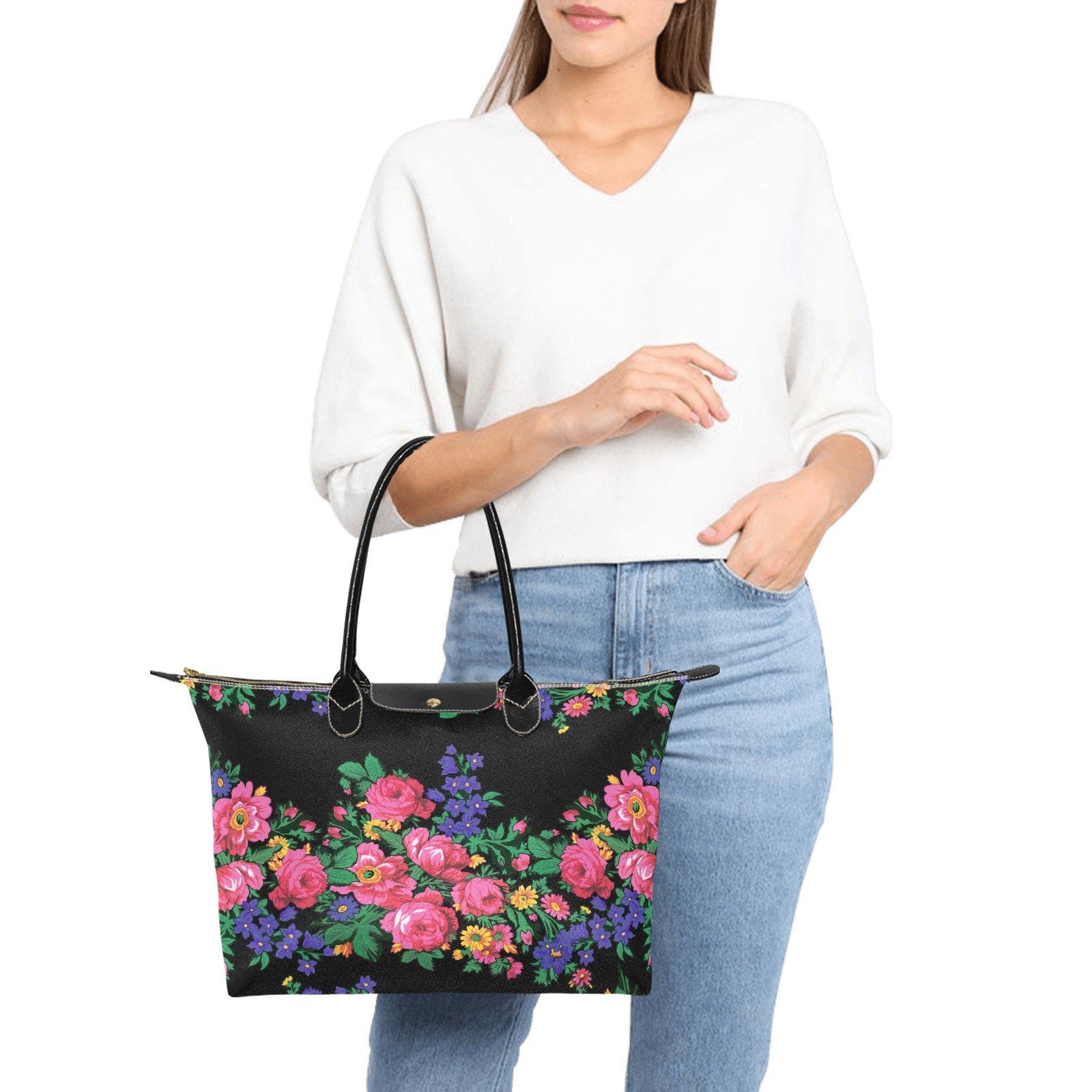 Kokum's Revenge Black Single-Shoulder Lady Handbag (Model 1714) bag e-joyer