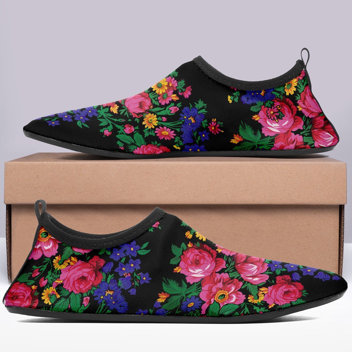 Kokum's Revenge Black Sockamoccs Kid's Slip On Shoes 49 Dzine