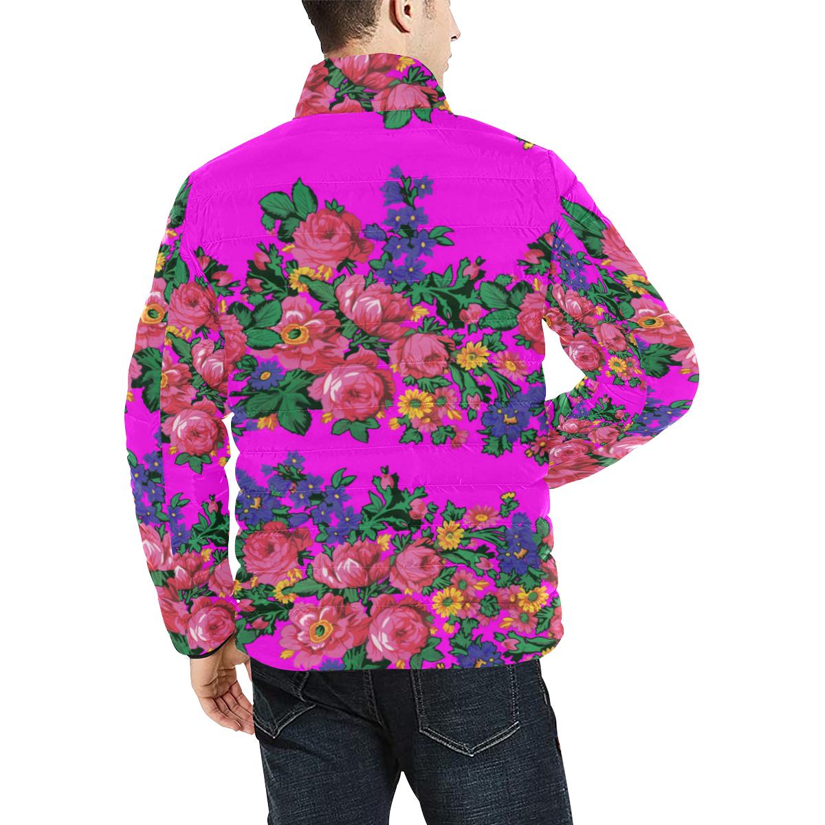 Kokum's Revenge Blush Men's Stand Collar Padded Jacket (Model H41) Men's Stand Collar Padded Jacket (H41) e-joyer