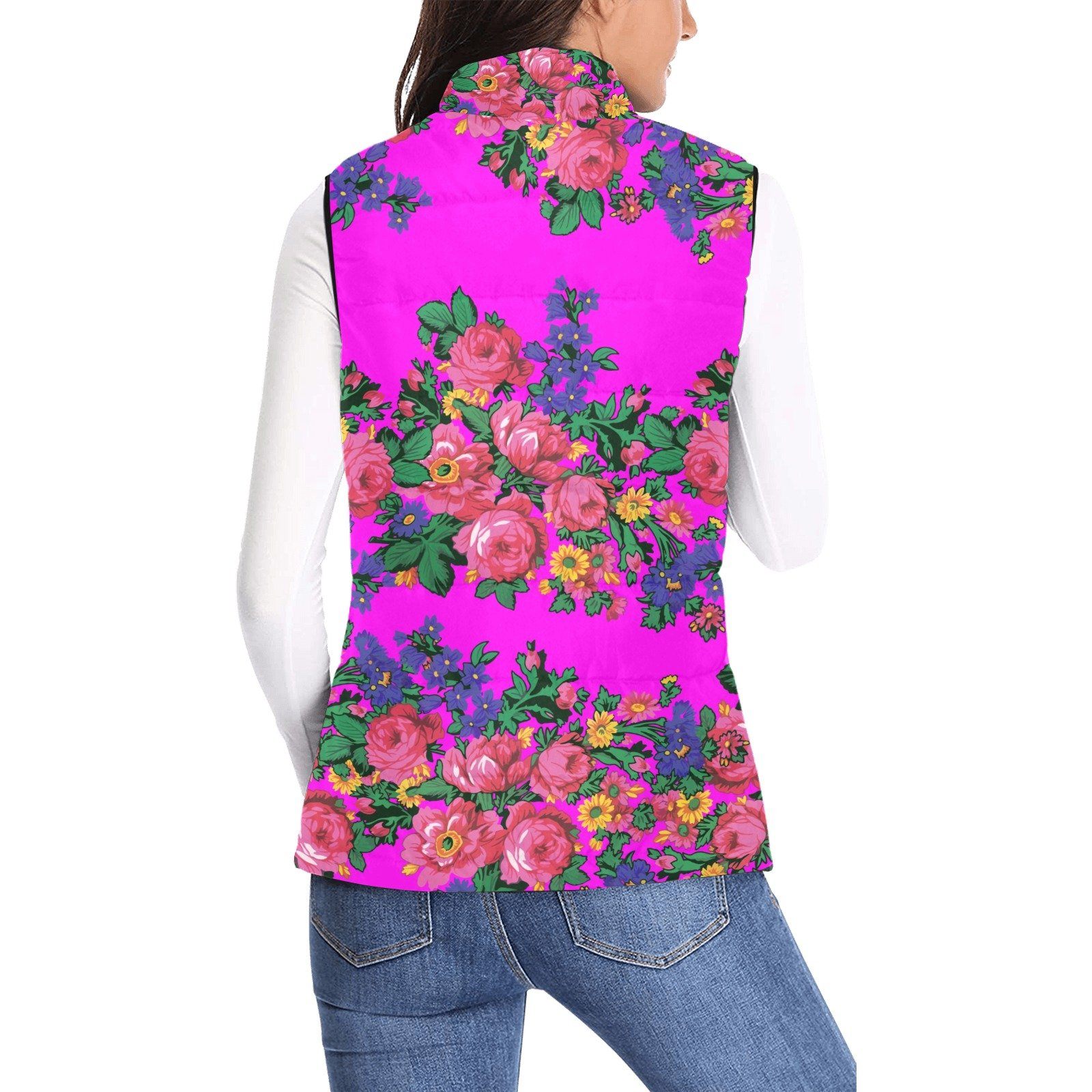 Kokum's Revenge Blush Women's Padded Vest Jacket (Model H44) Women's Padded Vest Jacket (H44) e-joyer