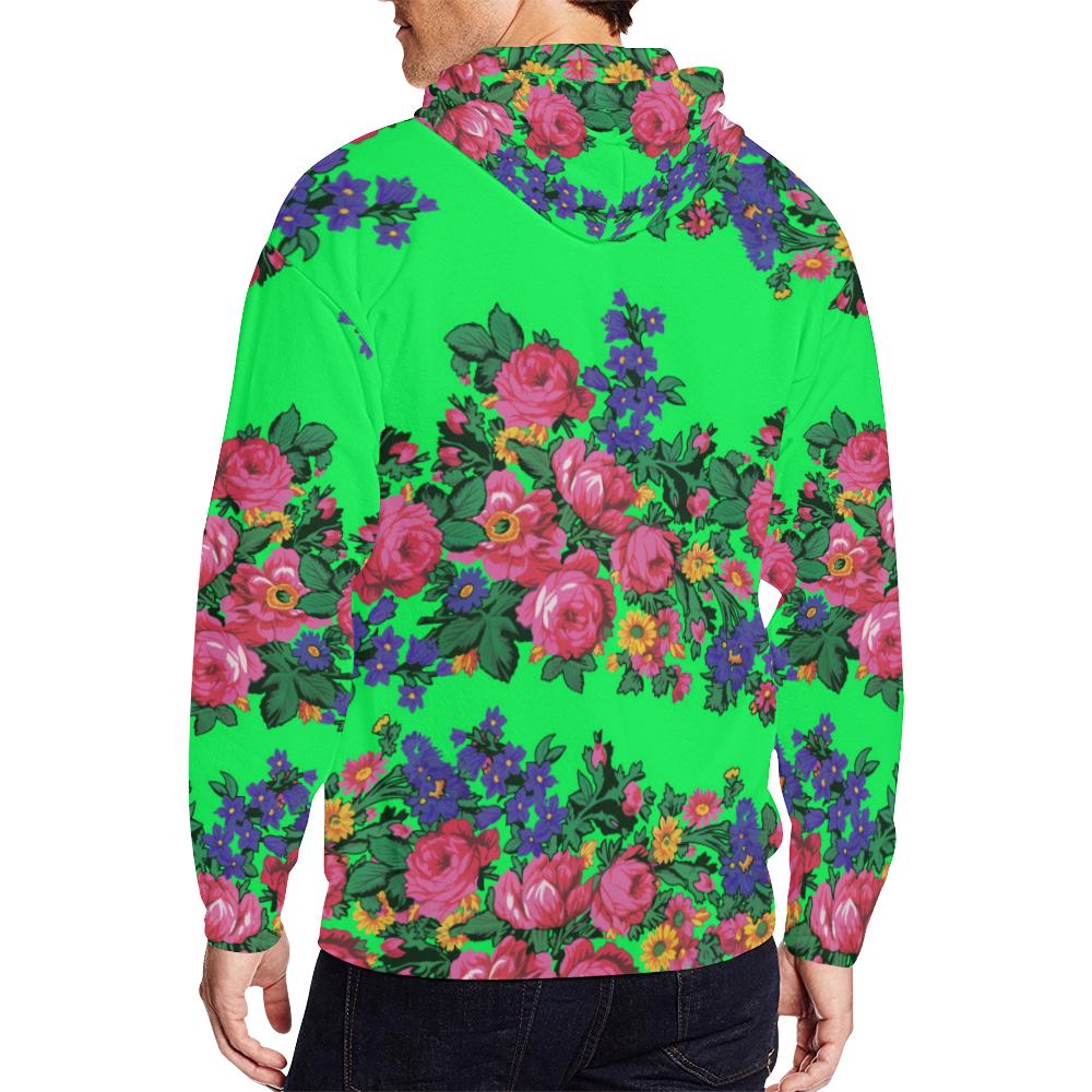 Kokum's Revenge Green All Over Print Full Zip Hoodie for Men (Model H14) All Over Print Full Zip Hoodie for Men (H14) e-joyer