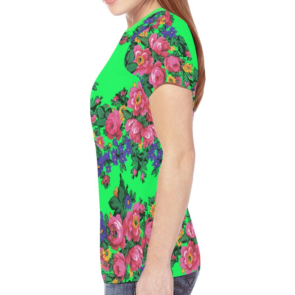 Kokum's Revenge Green New All Over Print T-shirt for Women (Model T45) New All Over Print T-shirt for Women (T45) e-joyer
