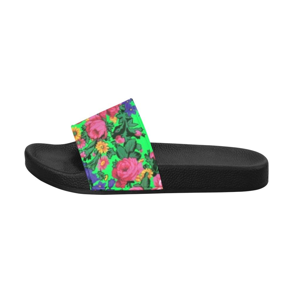 Kokum's Revenge Green Women's Slide Sandals (Model 057) Women's Slide Sandals (057) e-joyer