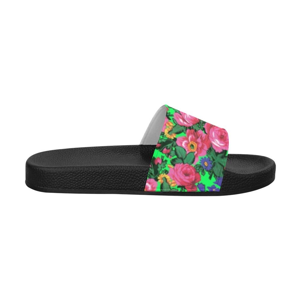 Kokum's Revenge Green Women's Slide Sandals (Model 057) Women's Slide Sandals (057) e-joyer