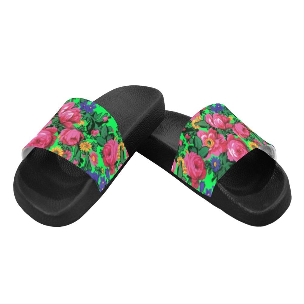 Kokum's Revenge Green Women's Slide Sandals (Model 057) Women's Slide Sandals (057) e-joyer