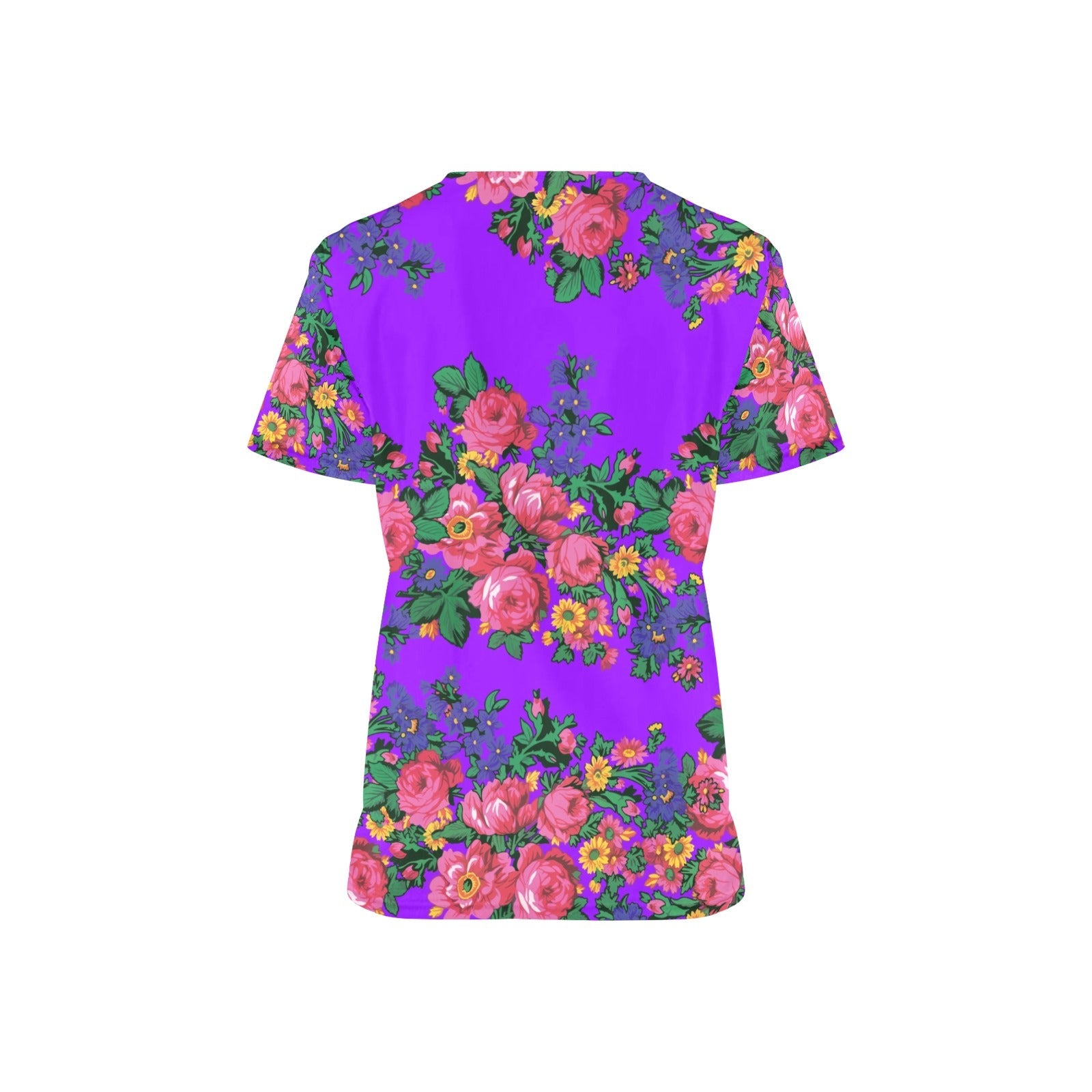 Kokum's Revenge Lilac All Over Print Scrub Top Scrub Top e-joyer