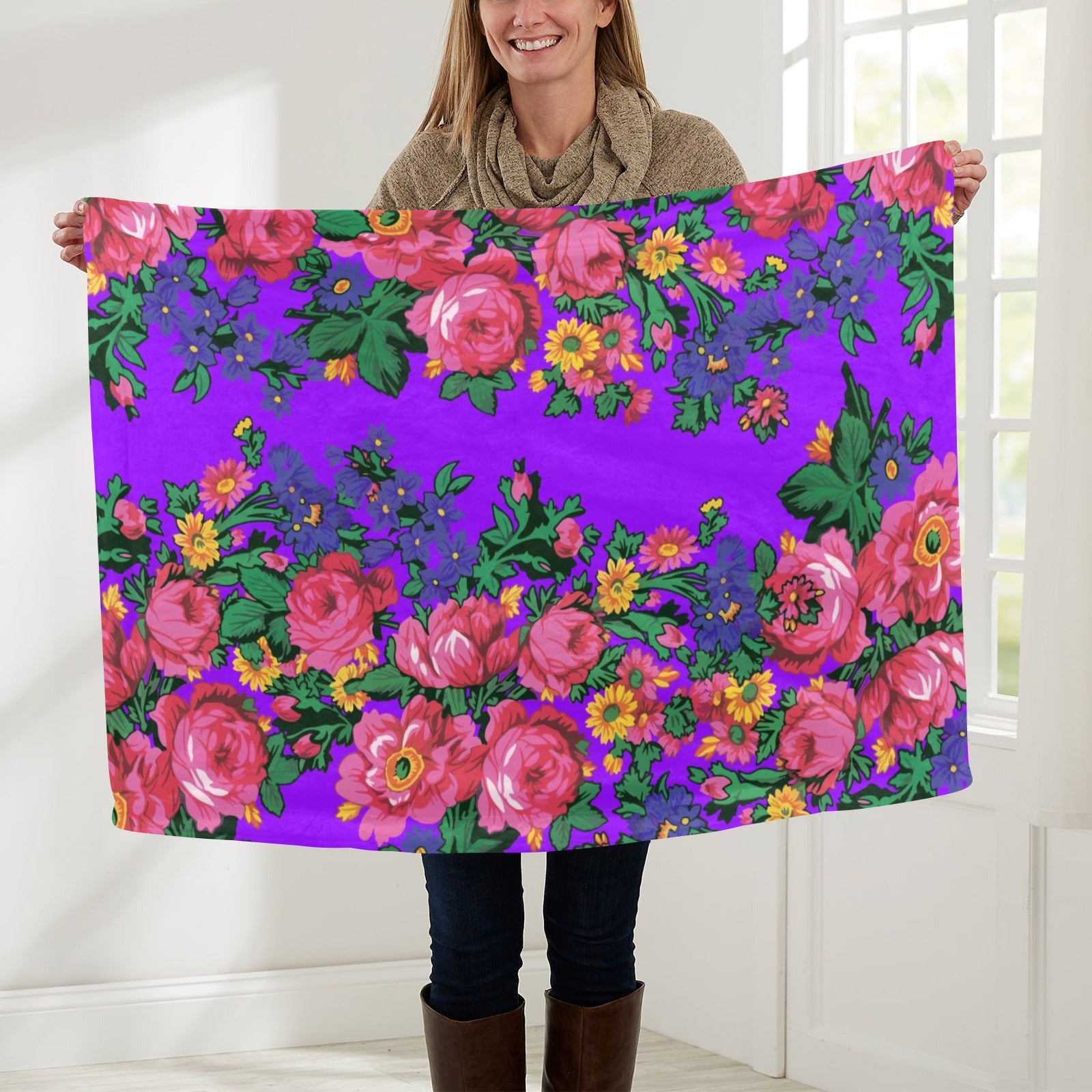 Kokum's Revenge-Lilac Baby Blanket 30"x40" Baby Blanket 30"x40" e-joyer