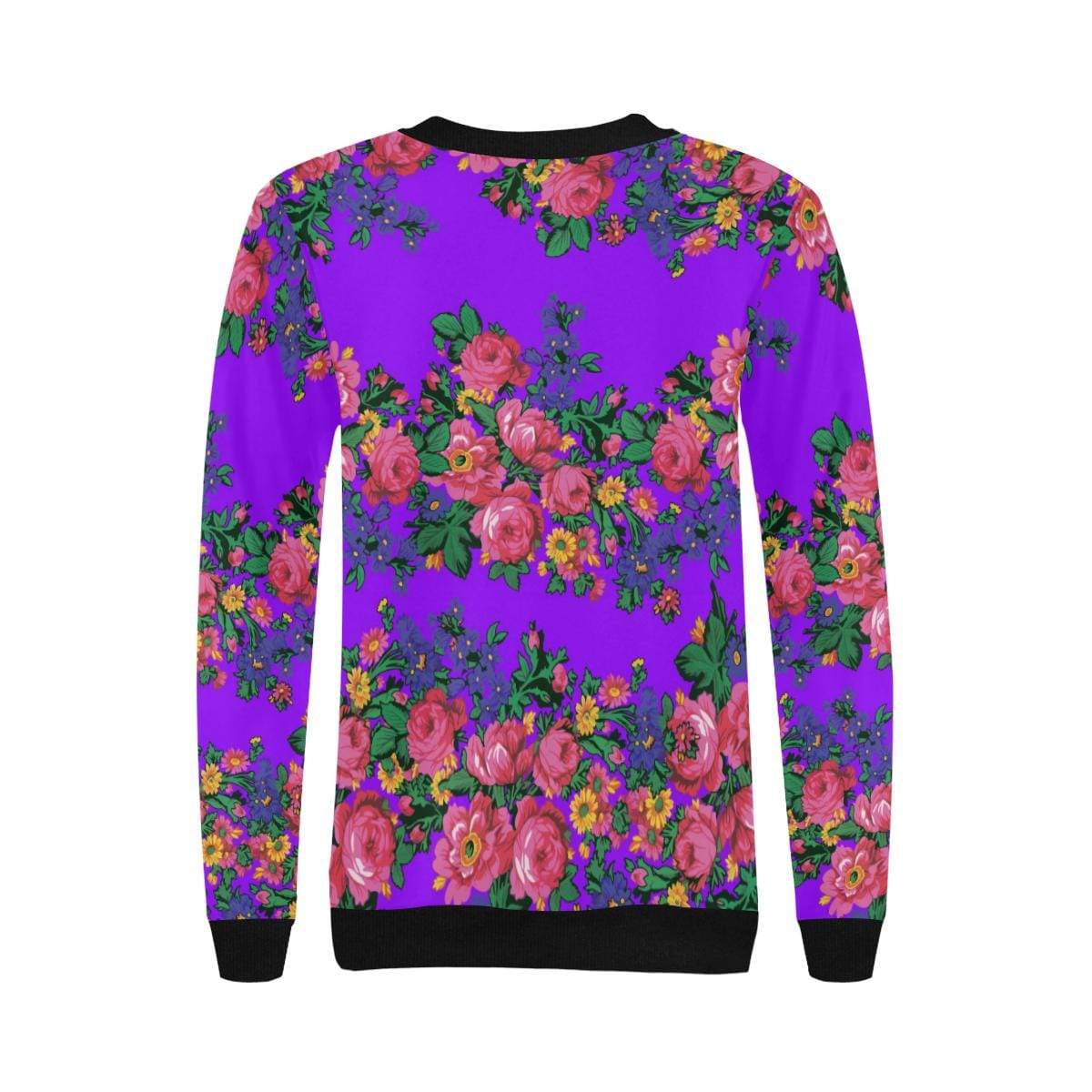 Kokum's Revenge-Lilac Women's Rib Cuff Crew Neck Sweatshirt (Model H34) Rib Cuff Crew Neck Sweatshirt for Women (H34) e-joyer