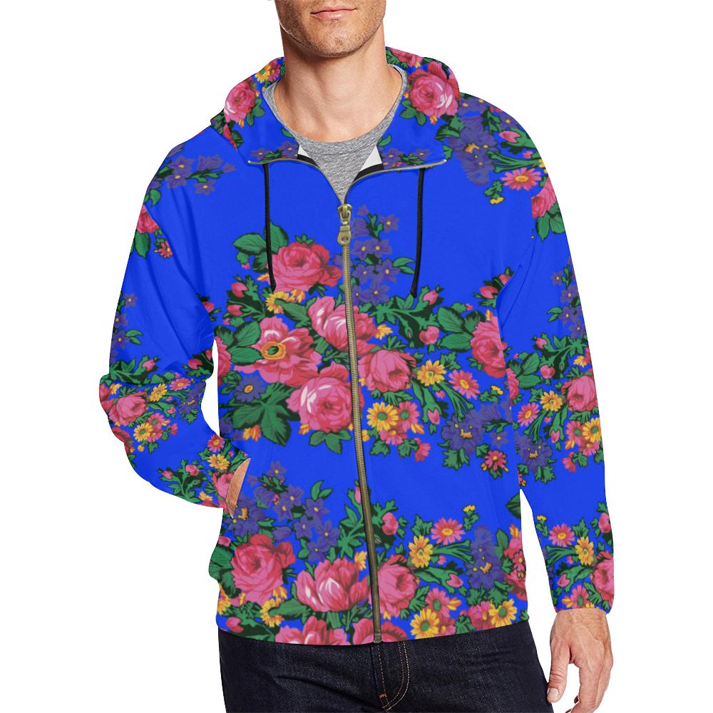 Kokum's Revenge- Royal All Over Print Full Zip Hoodie for Men (Model H14) All Over Print Full Zip Hoodie for Men (H14) e-joyer
