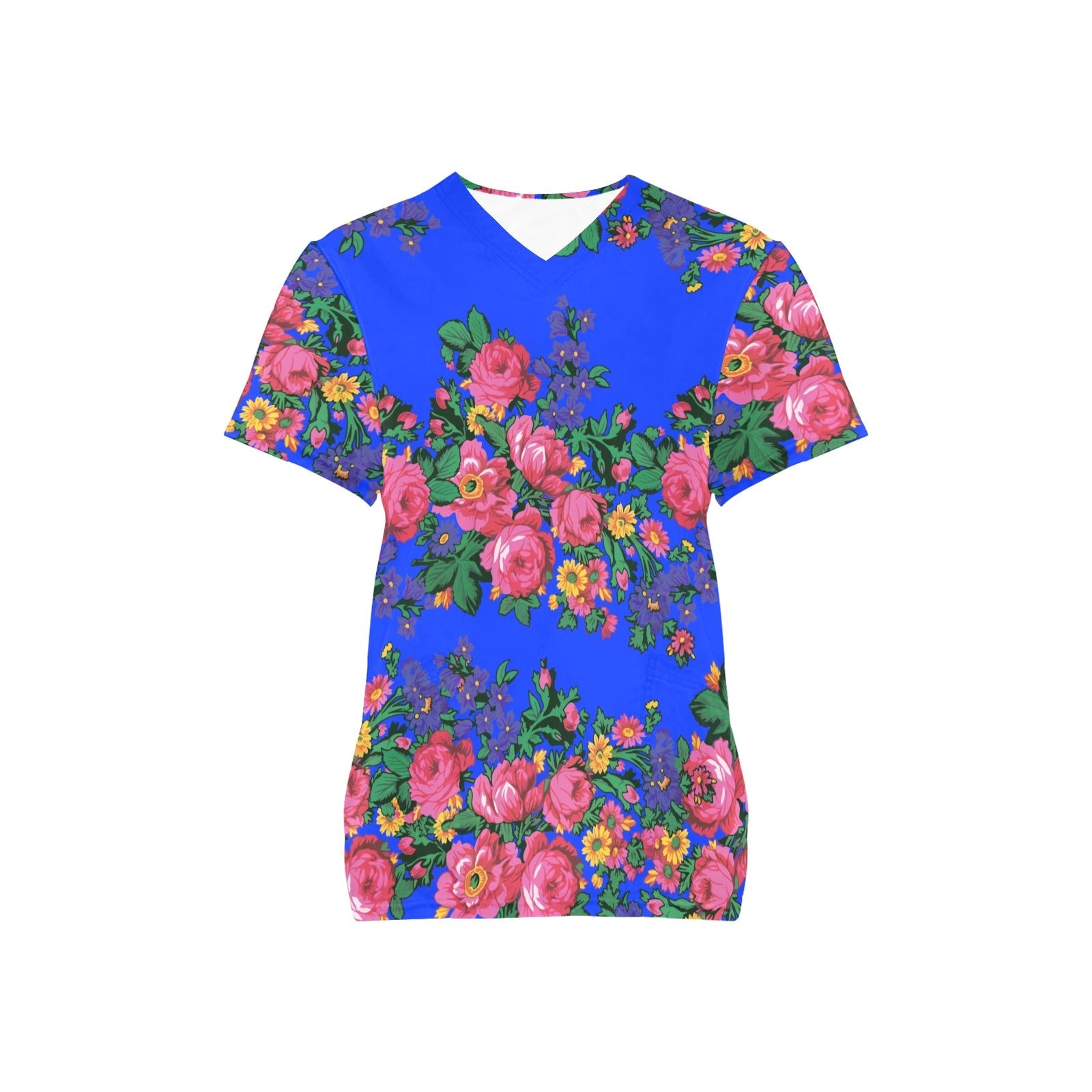 Kokum's Revenge Royal All Over Print Scrub Top Scrub Top e-joyer