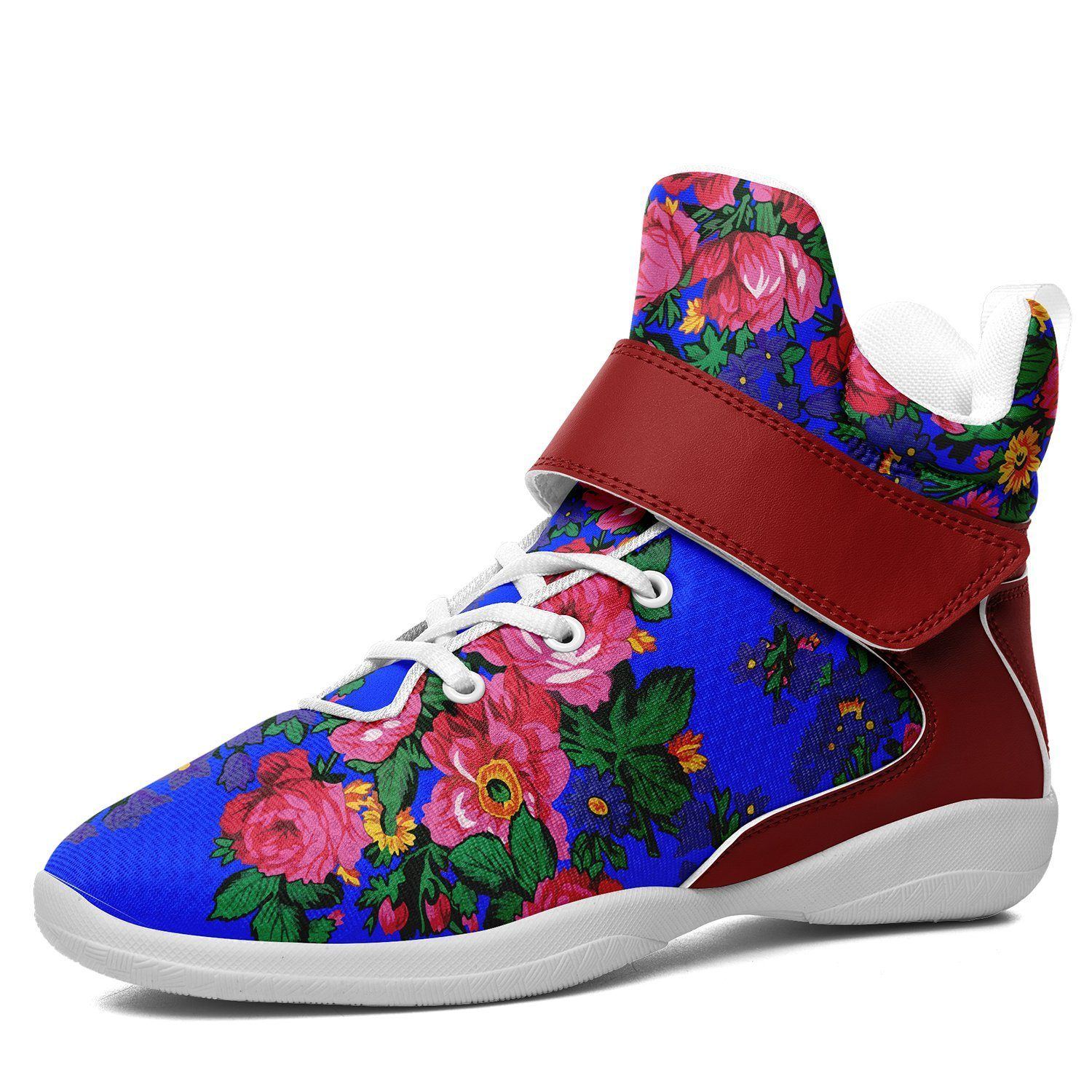 Kokum's Revenge Royal Kid's Ipottaa Basketball / Sport High Top Shoes 49 Dzine US Women 4.5 / US Youth 3.5 / EUR 35 White Sole with Dark Red Strap