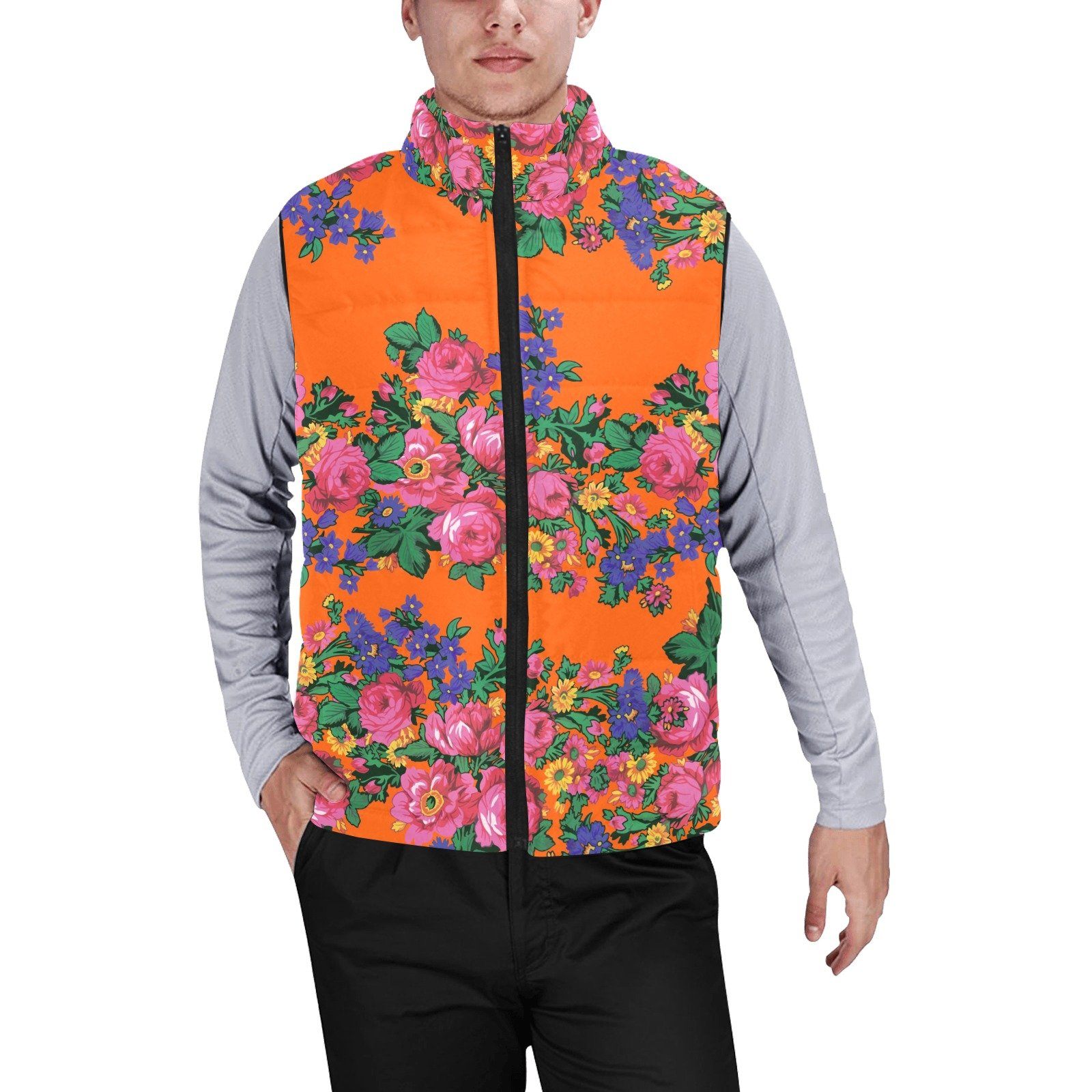 Kokum's Revenge Sierra Men's Padded Vest Jacket (Model H44) Men's Padded Vest Jacket (H44) e-joyer